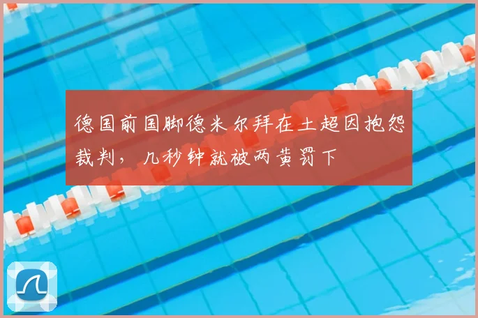 德国前国脚德米尔拜在土超因抱怨裁判，几秒钟就被两黄罚下
